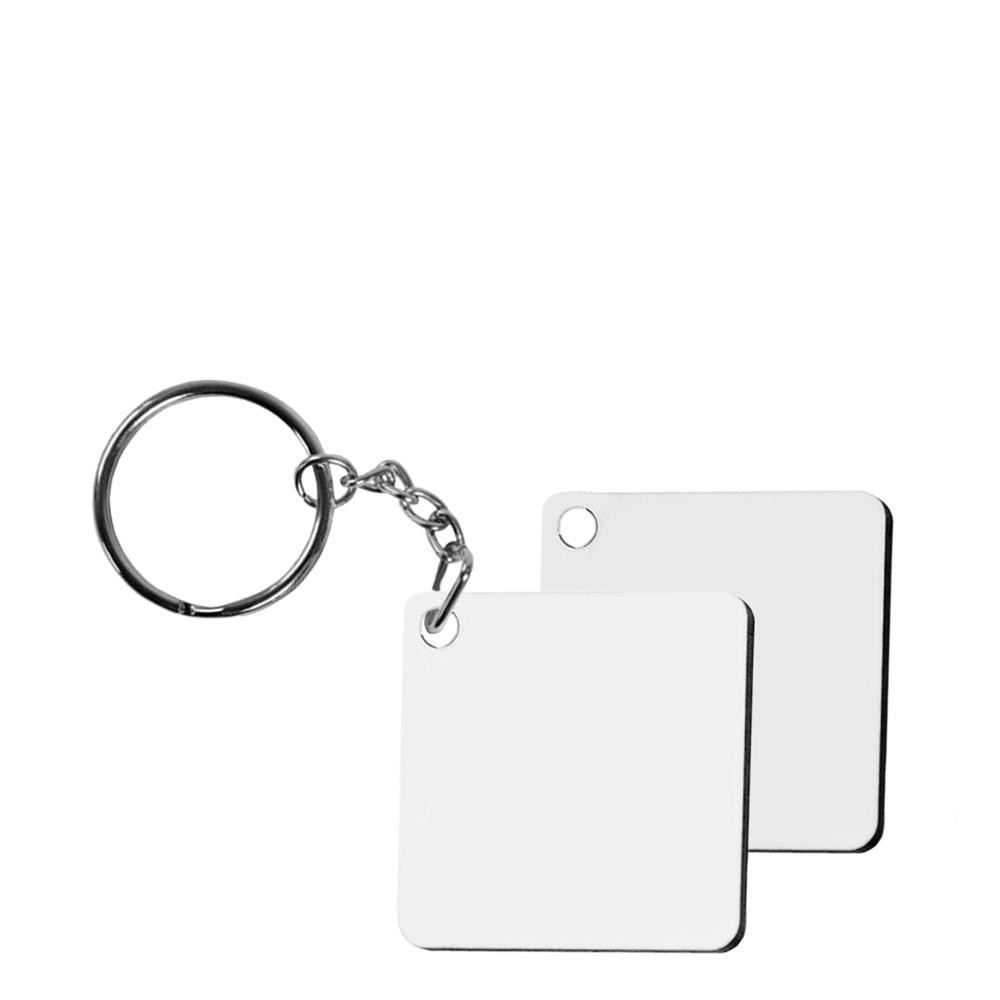 Ξύλινο μπρελόκ 3,5x3,5 cm διπλής όψης